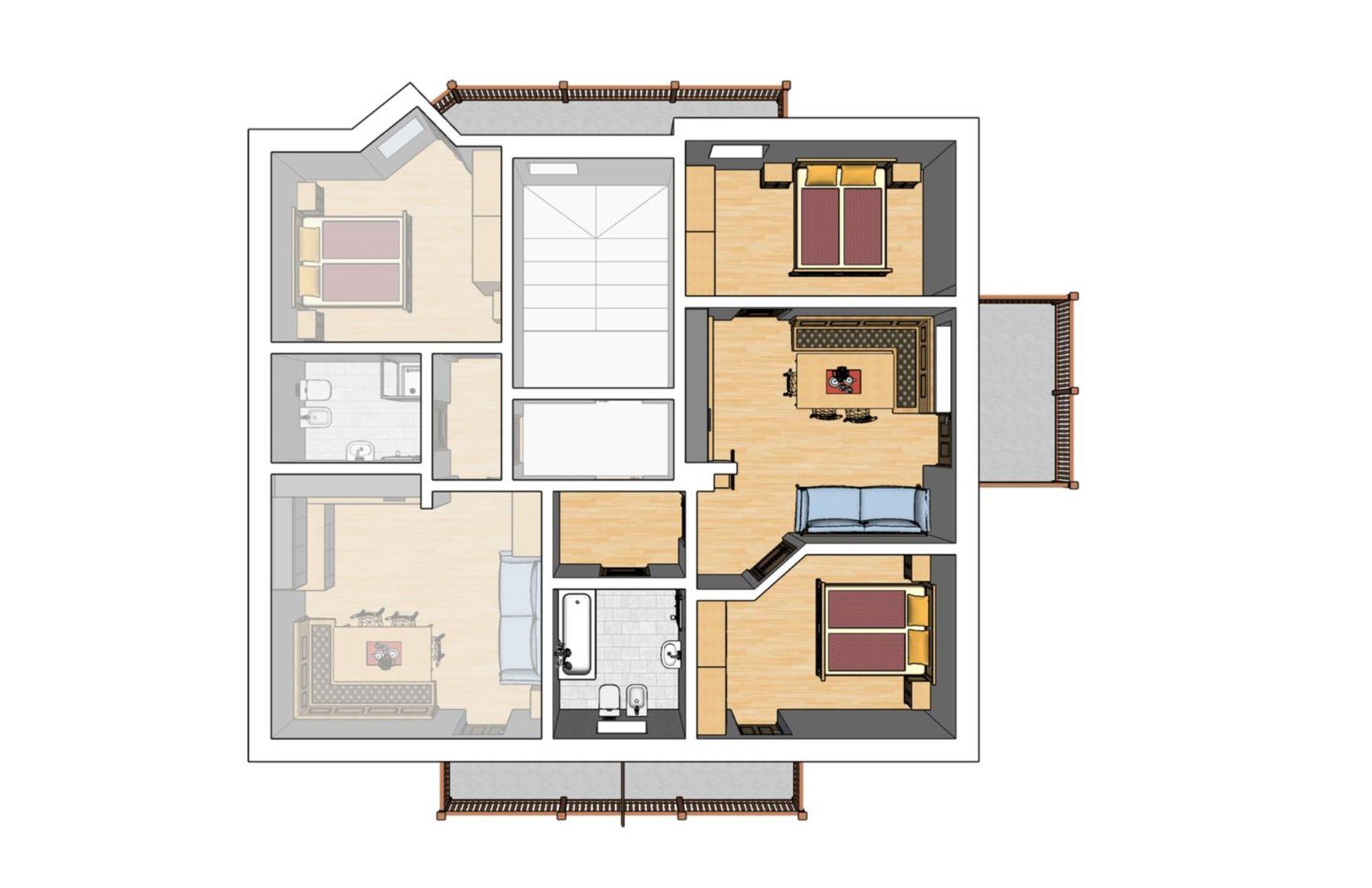 Apartment Fedares Ла-Валле Экстерьер фото